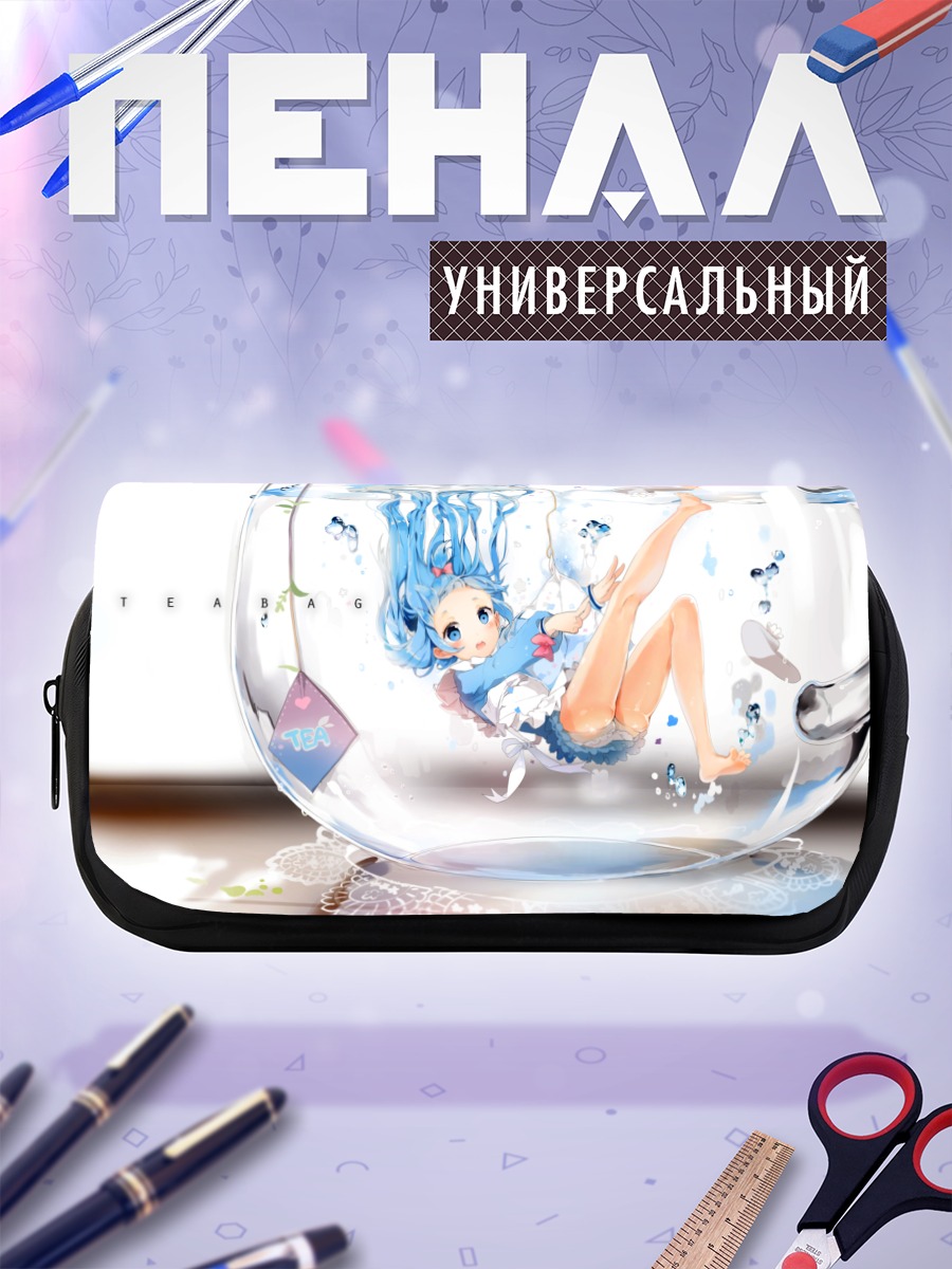 Пенал-косметичка Мику Хацунэ в чайнике