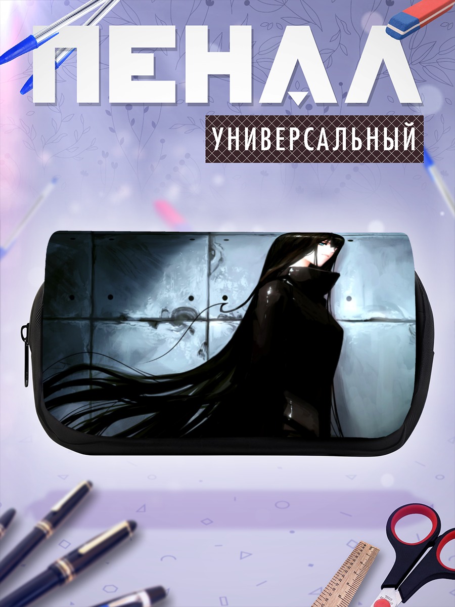 Пенал-косметичка Готическая девушка в черном