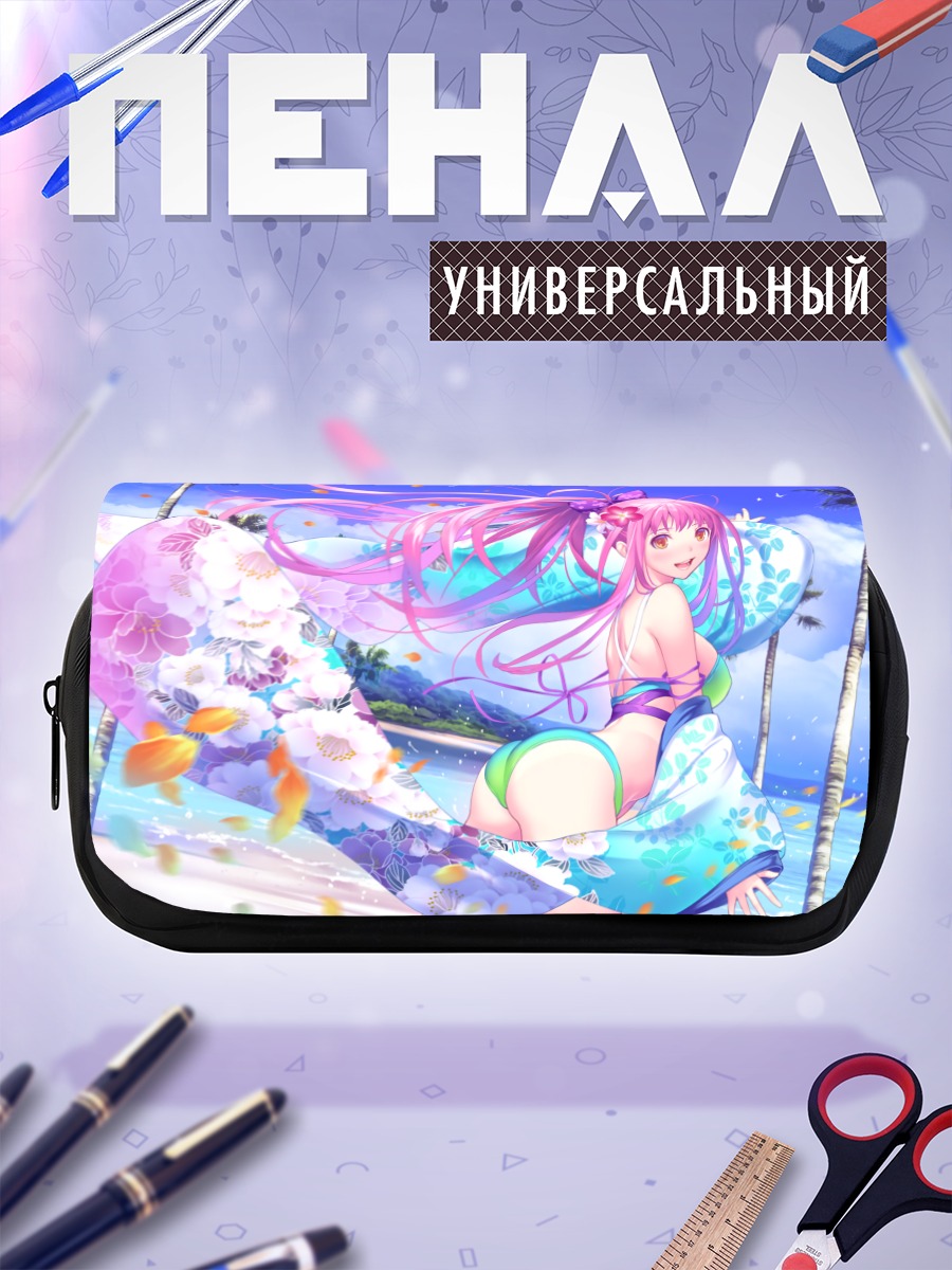 Пенал-косметичка Мику Хацунэ в цветах