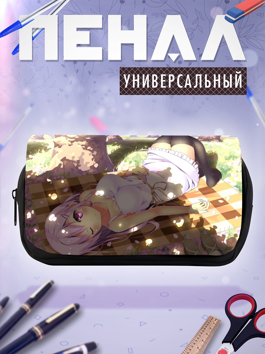 Пенал-косметичка Девушка в сакуре