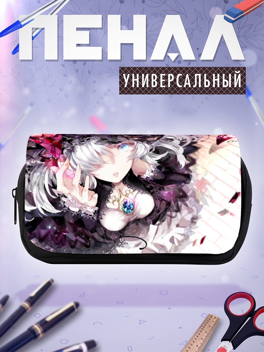 Пенал-косметичка Девушка в кристаллах