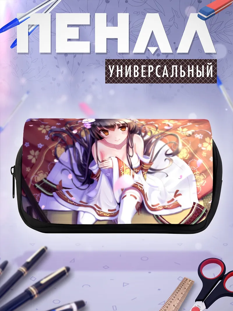 Пенал-косметичка Девушка в кимоно с мечом