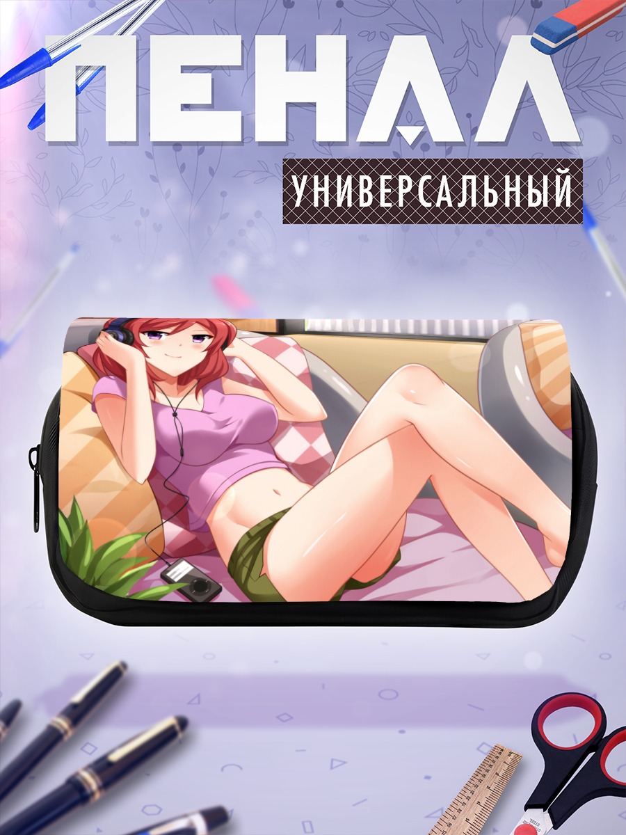 Пенал-косметичка Маки Нишикино в наушниках