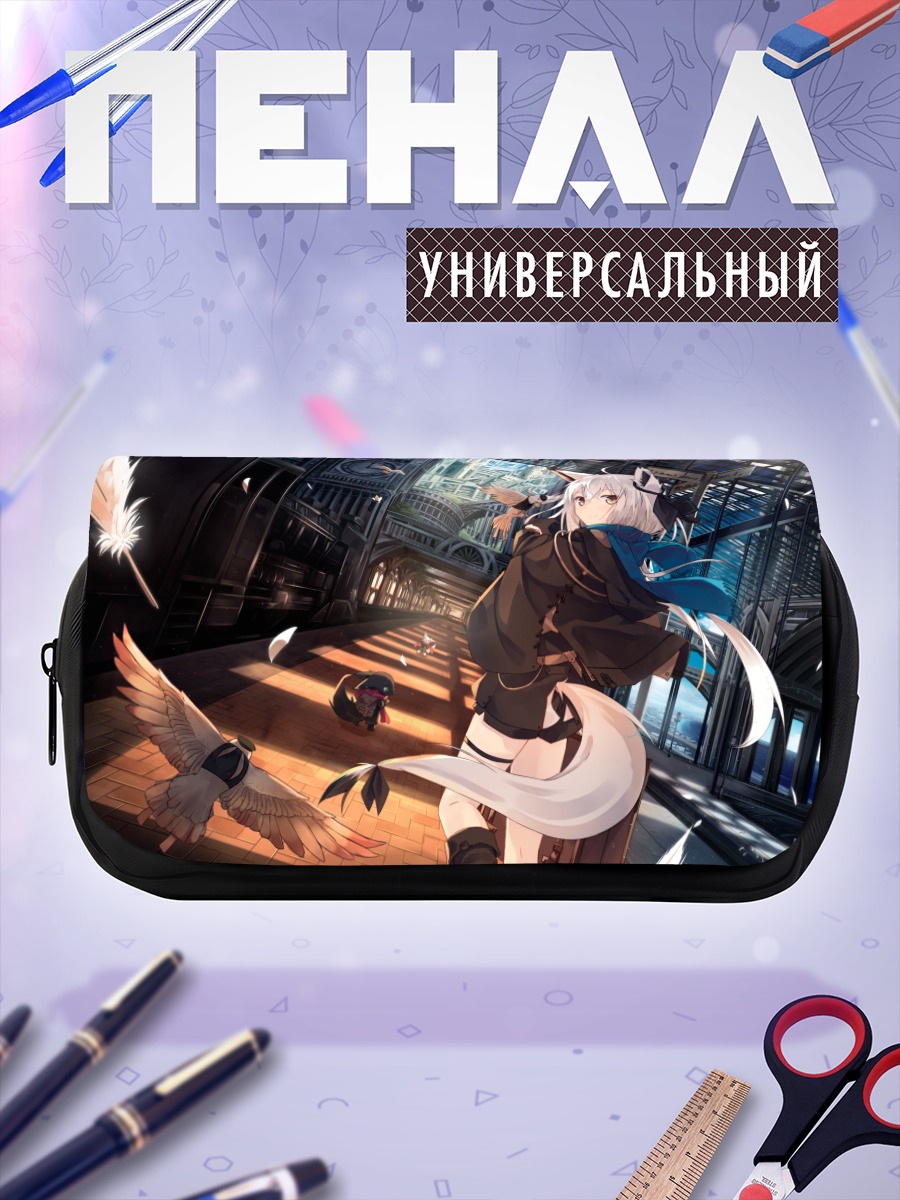 Пенал-косметичка Девушка-лиса в городе