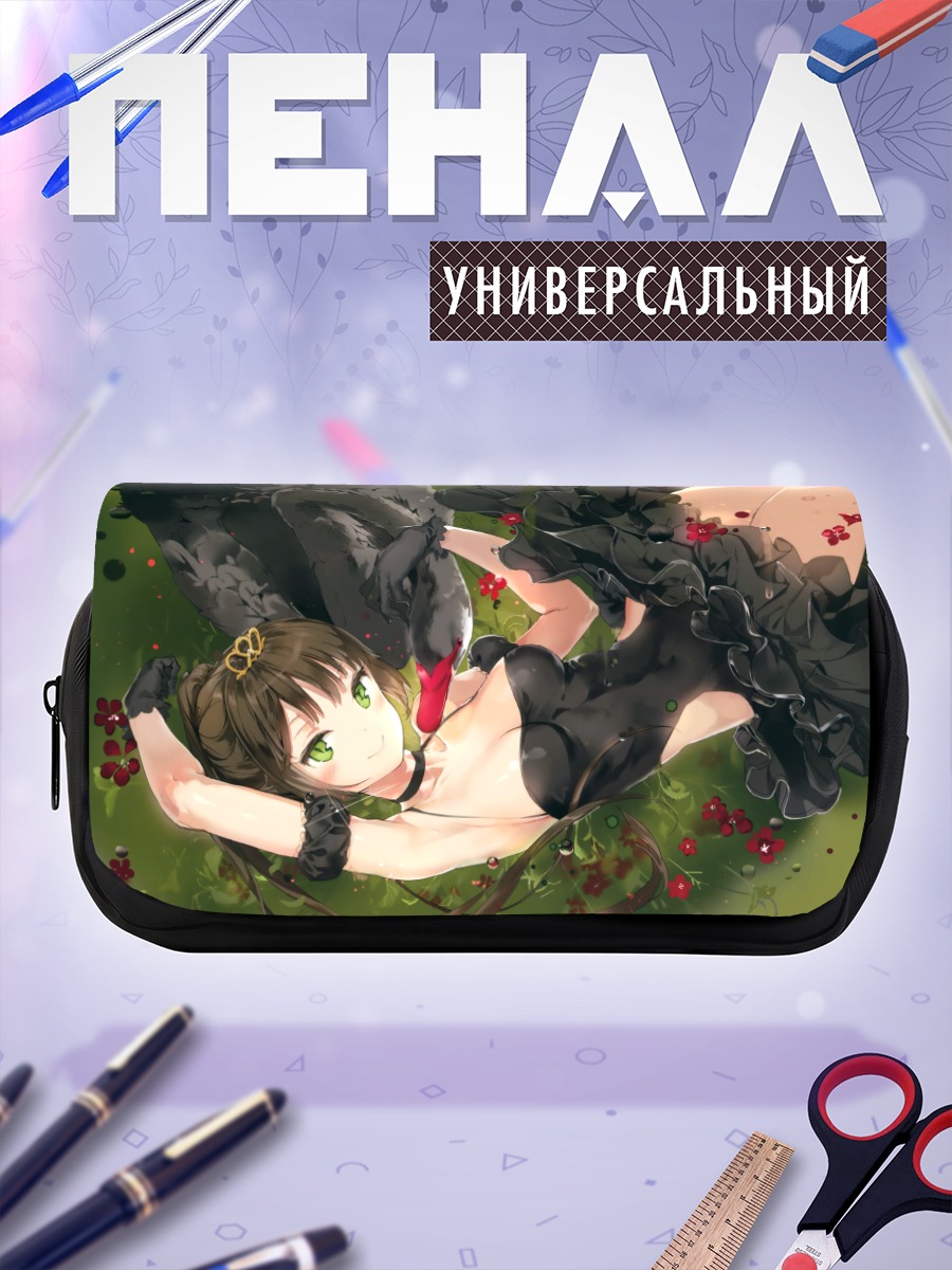 Пенал-косметичка Девушка с вороном