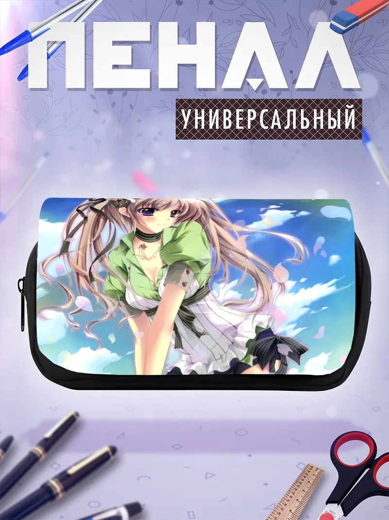 Пенал-косметичка Девушка в цветах