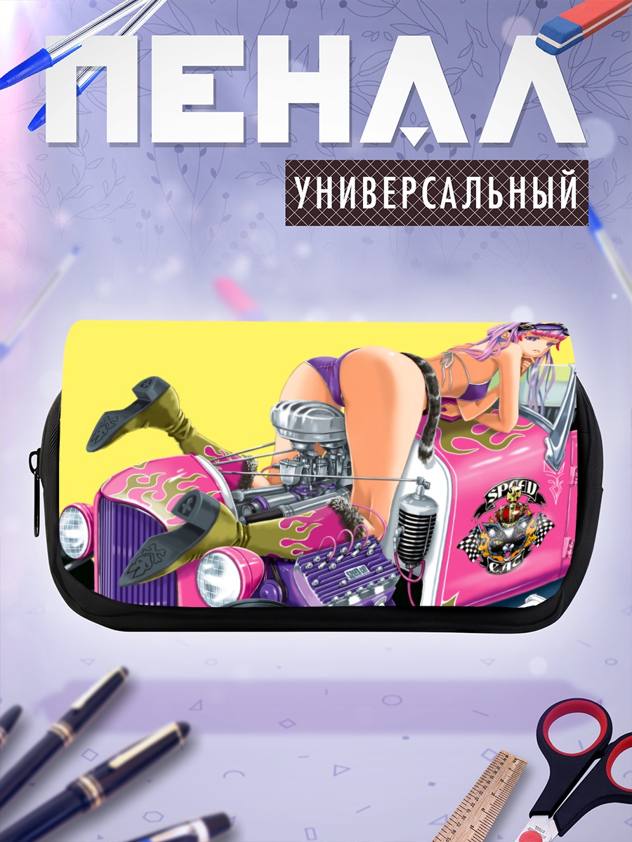 Пенал-косметичка Кошкодевочка на байке