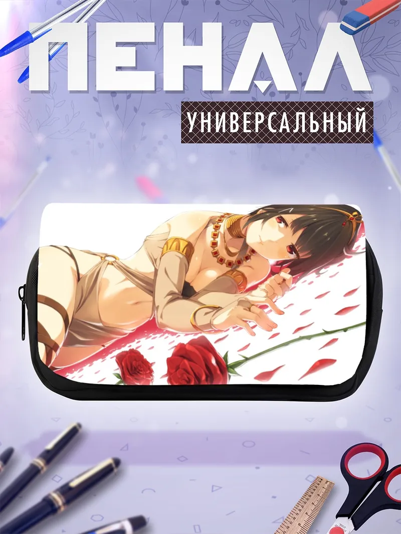 Пенал-косметичка Девушка в цветах