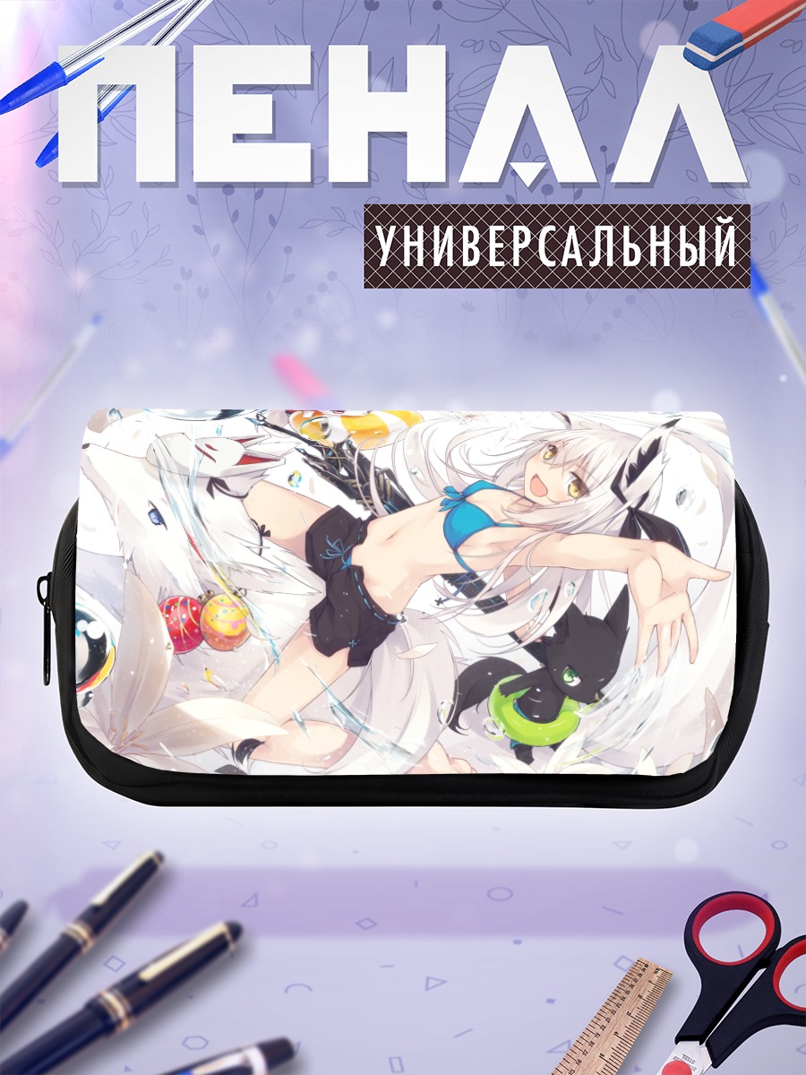 Пенал-косметичка Девушка-лиса в цветах