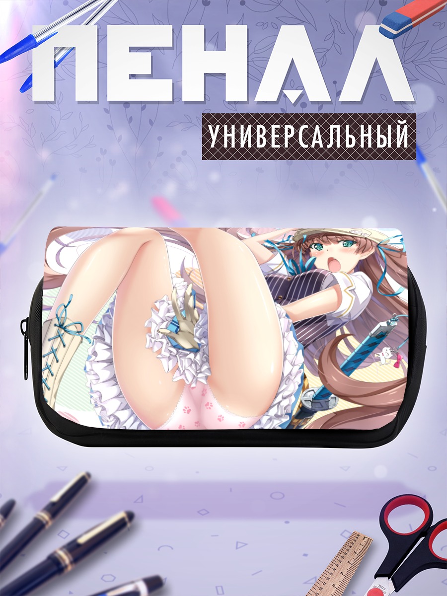 Пенал-косметичка Девушка с катаной