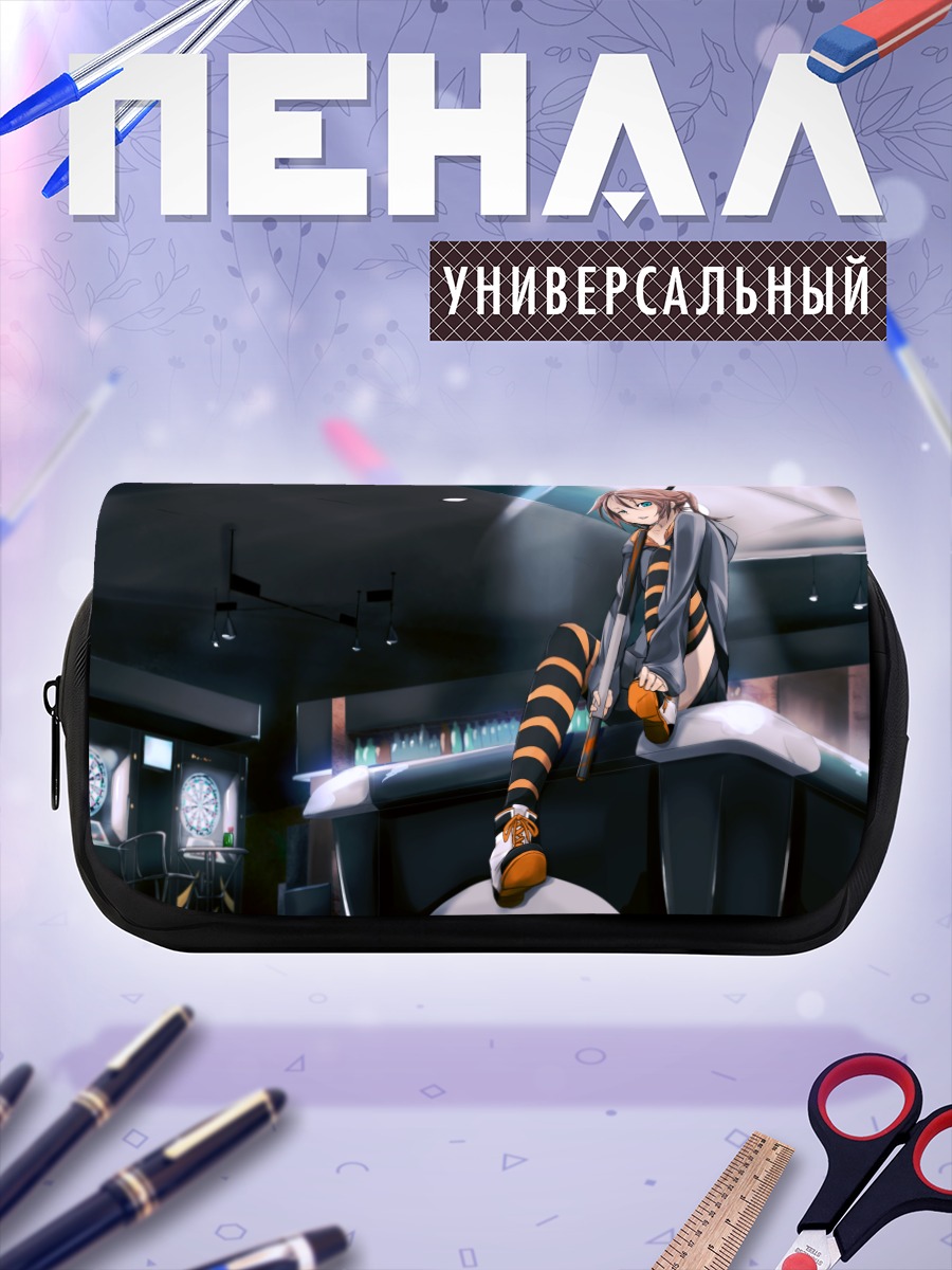 Пенал-косметичка Девушка в баре