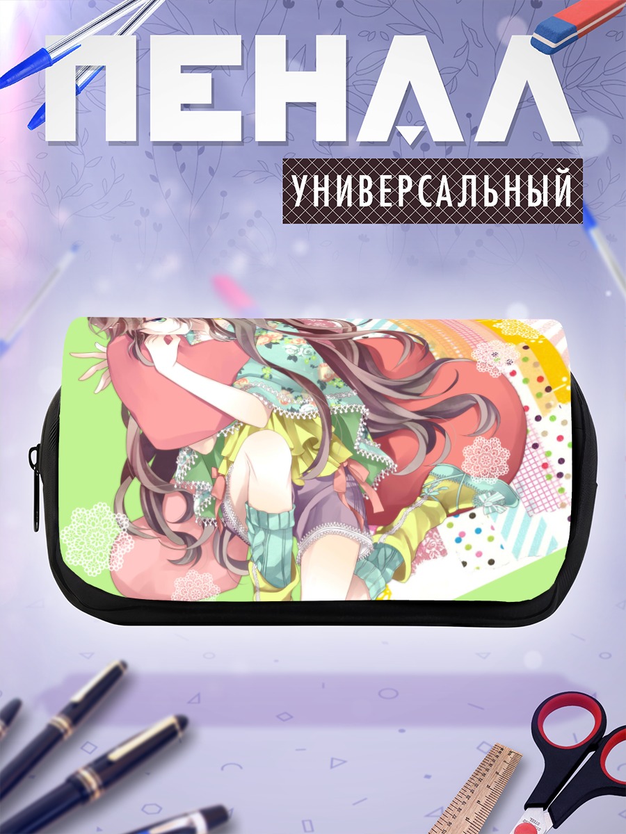 Пенал-косметичка Девушка с хвостиками