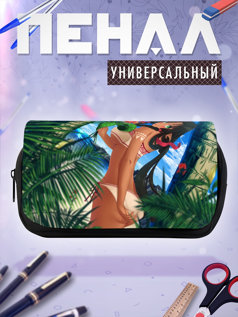 Пенал-косметичка Девушка в джунглях