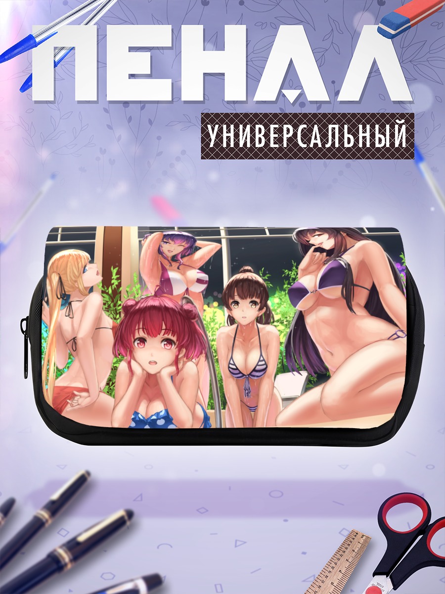 Пенал-косметичка Героини Saekano на пляже