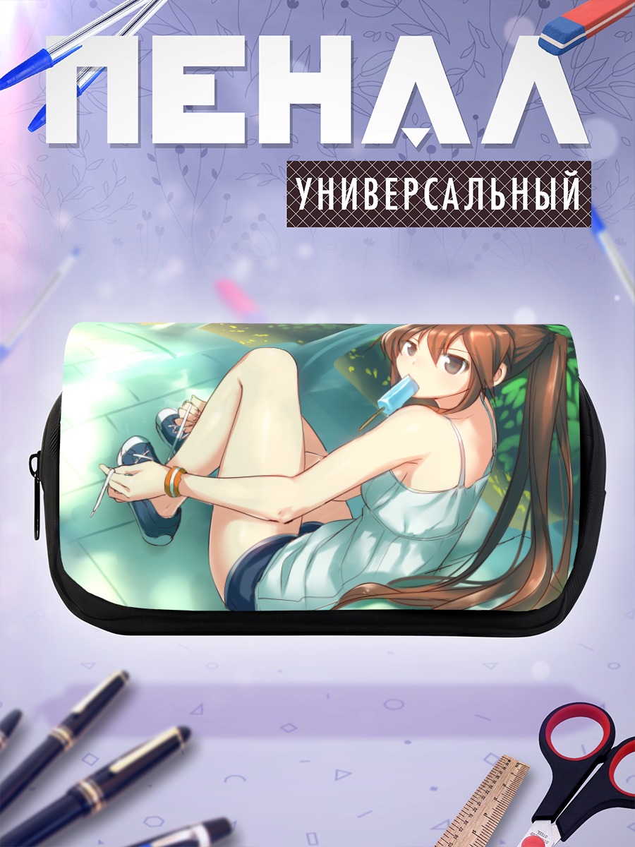 Пенал-косметичка Девушка с мороженым
