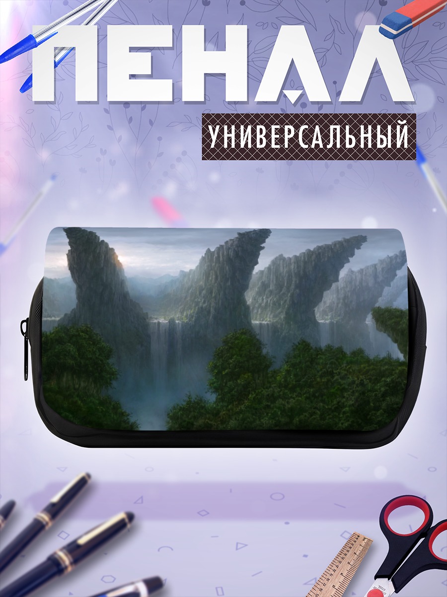 Пенал-косметичка Лесной водопад в облаках