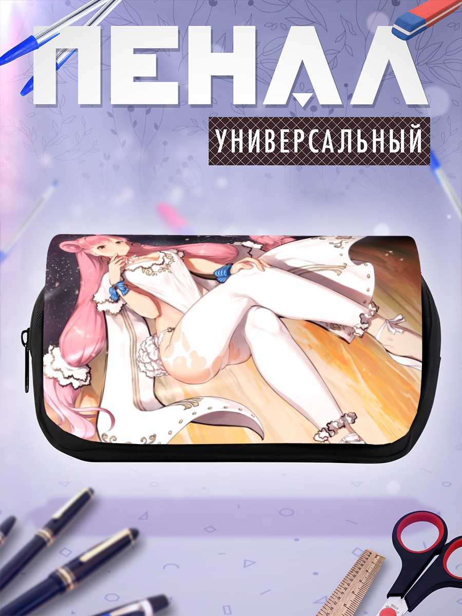 Пенал-косметичка Розовая девушка со звездами