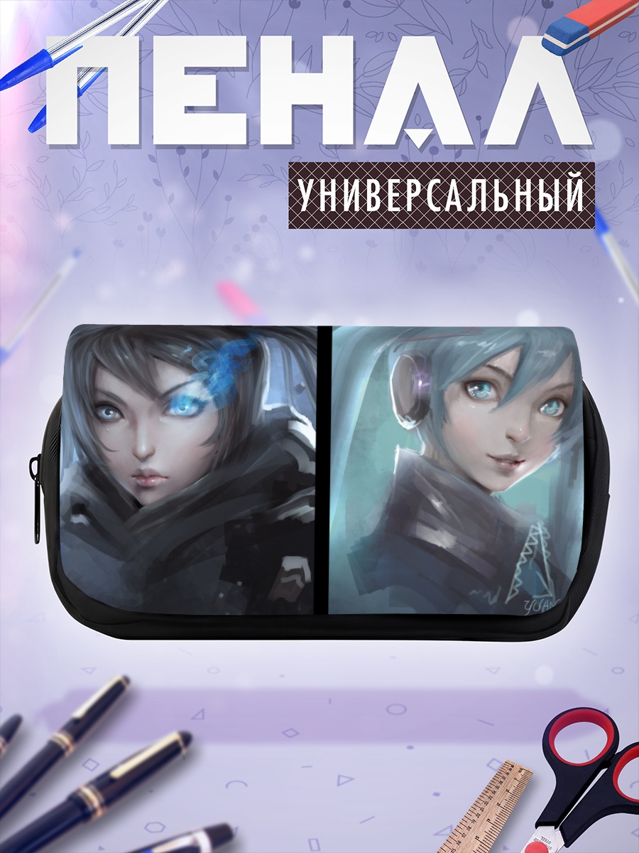 Пенал-косметичка Мику Хацунэ и Блэк Рок Шутер