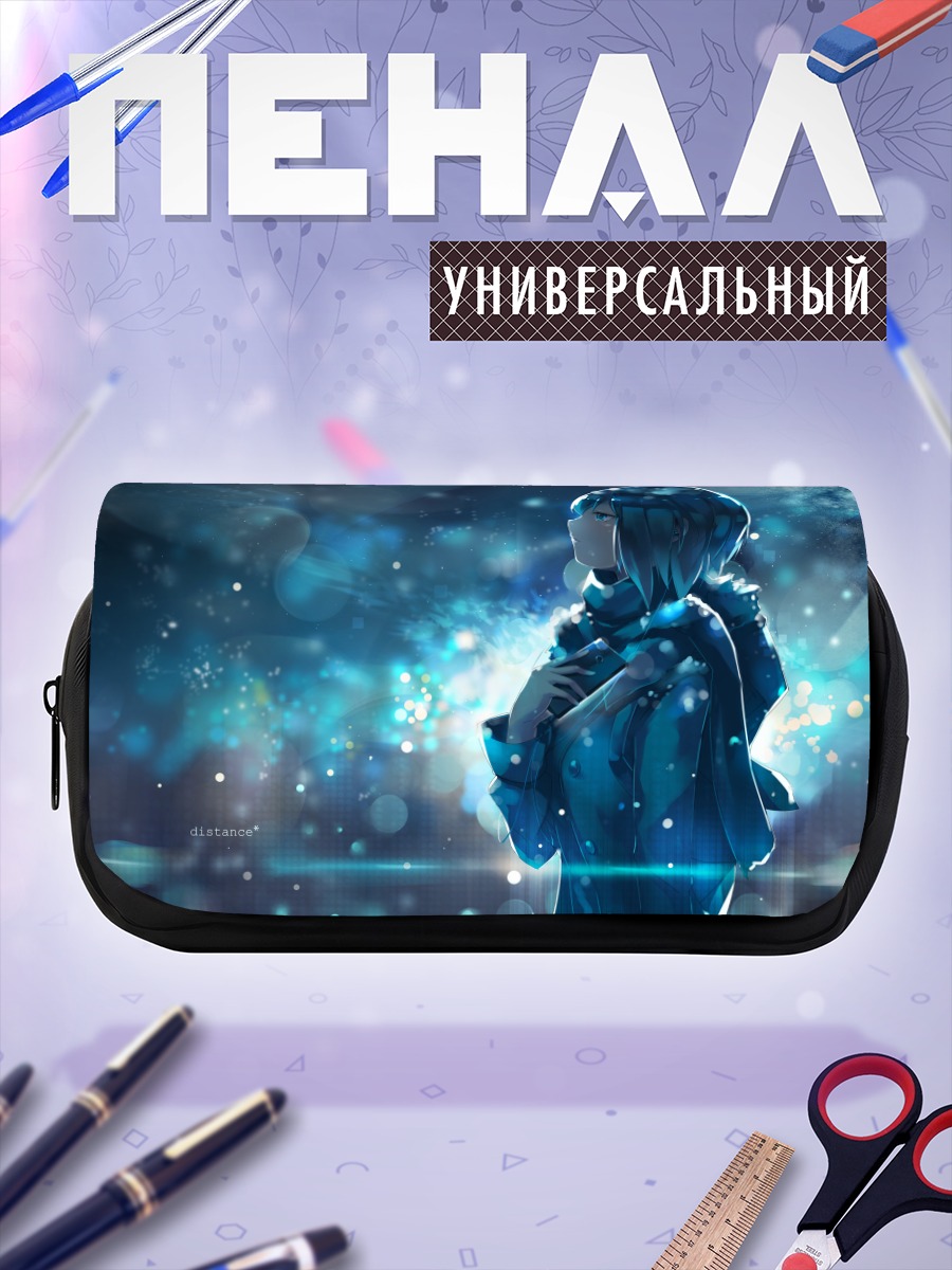 Пенал-косметичка Мику Хацунэ в синеве