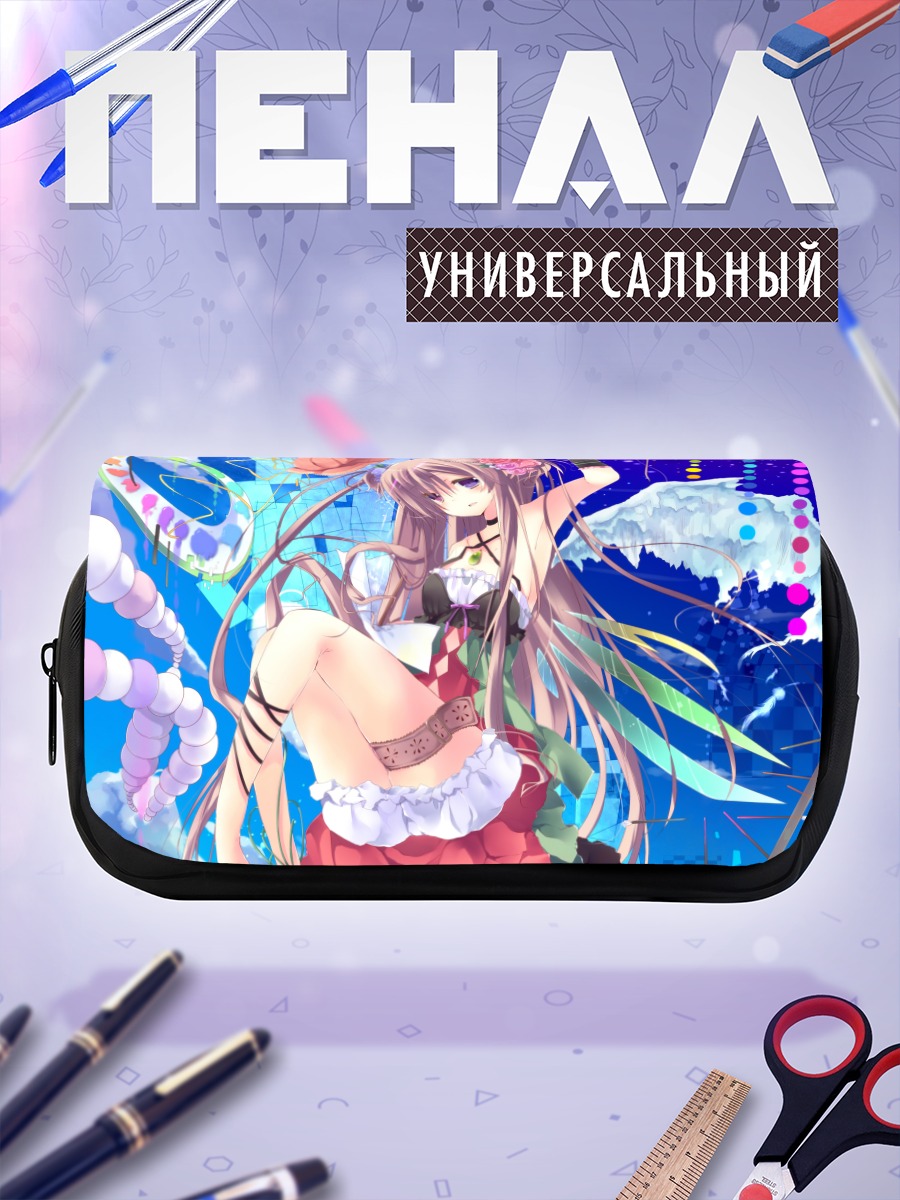 Пенал-косметичка Девушка в цветах