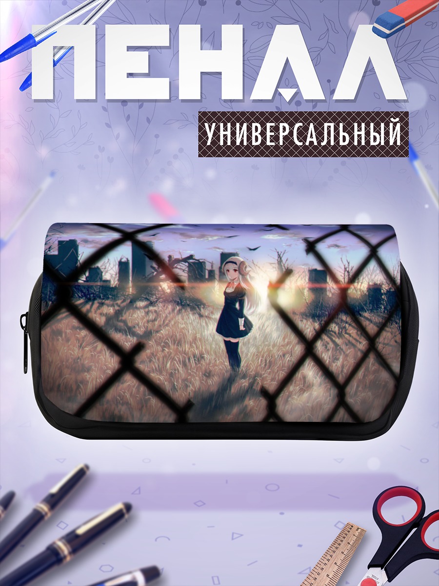Пенал-косметичка Девушка в руинах