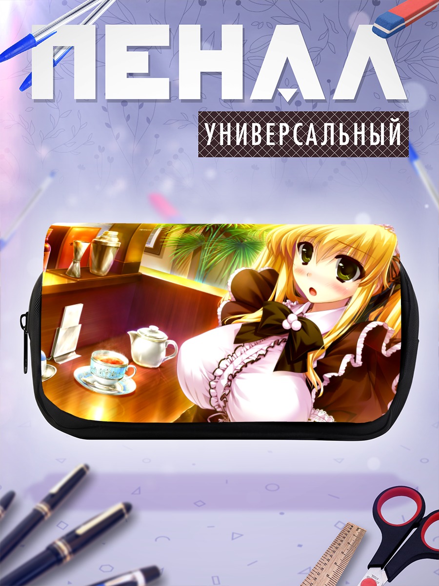 Пенал-косметичка Хинано Уисаки в кафе