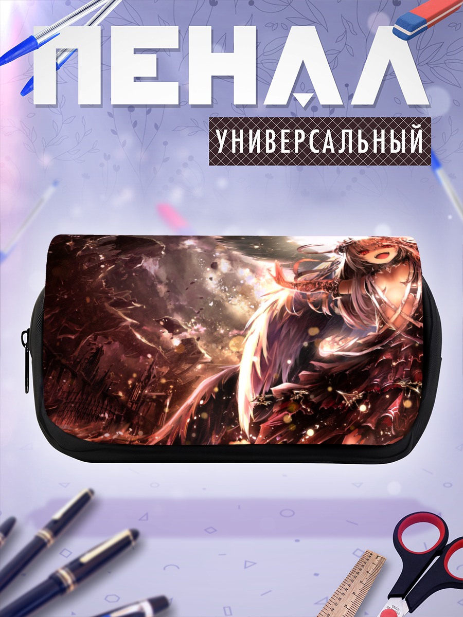 Пенал-косметичка Крылатая девушка в красном