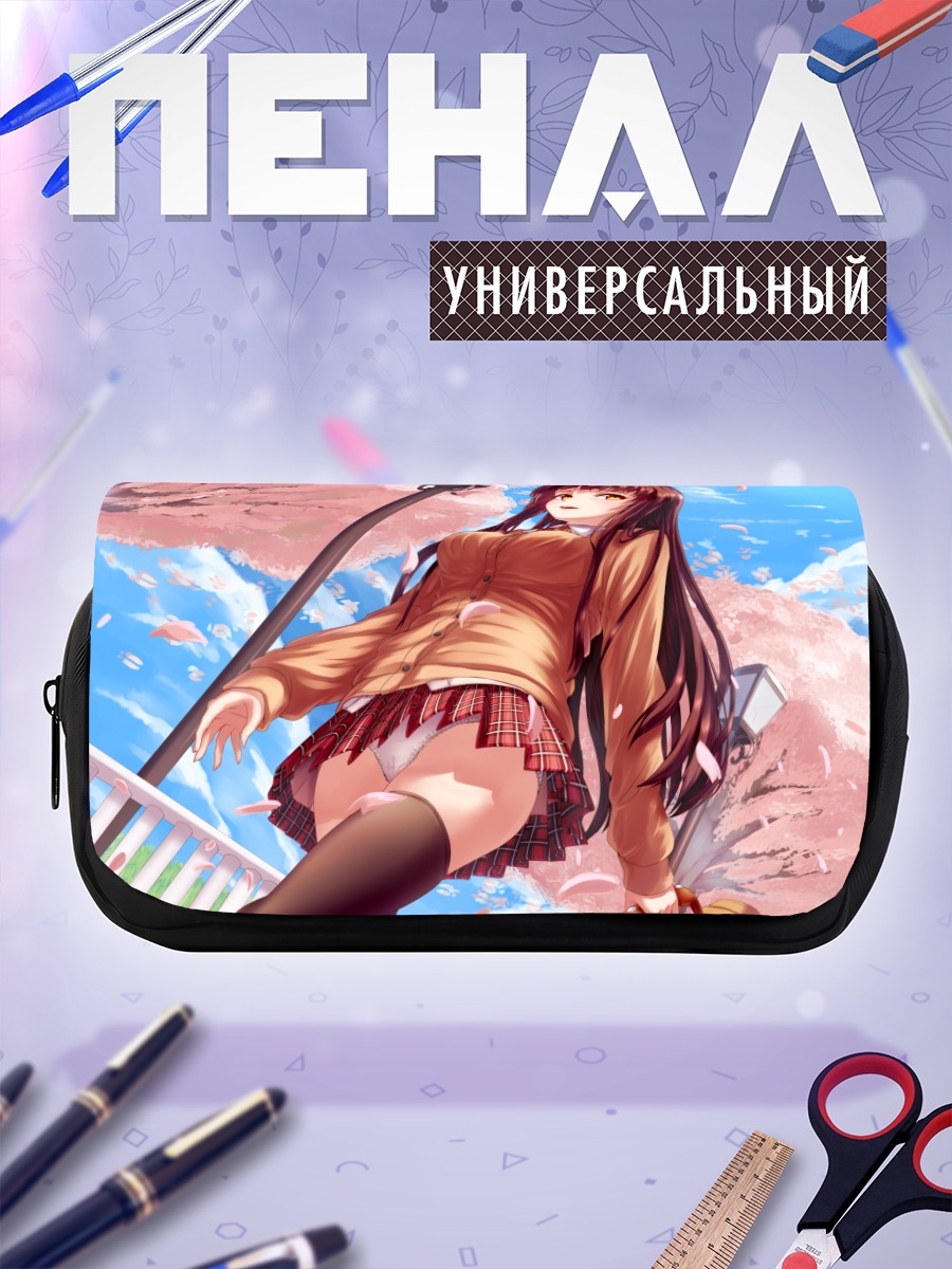 Пенал-косметичка Девушка в сакуре