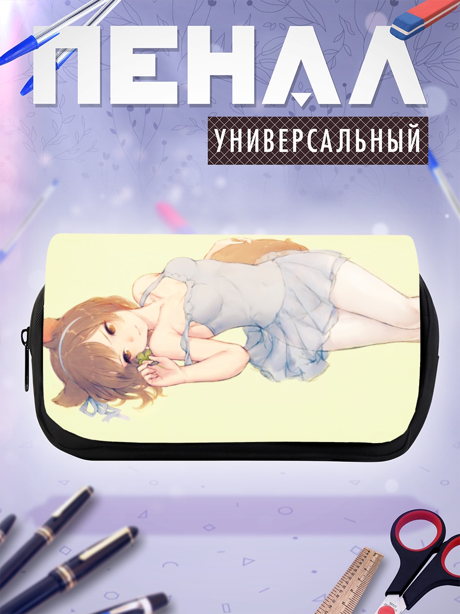 Пенал-косметичка Девушка-лиса в платье