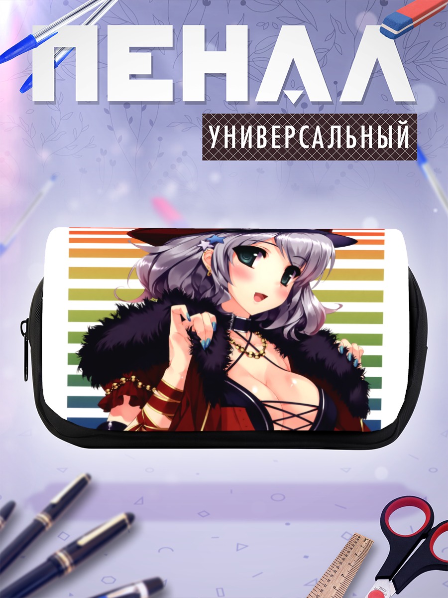 Пенал-косметичка Девушка в шляпе