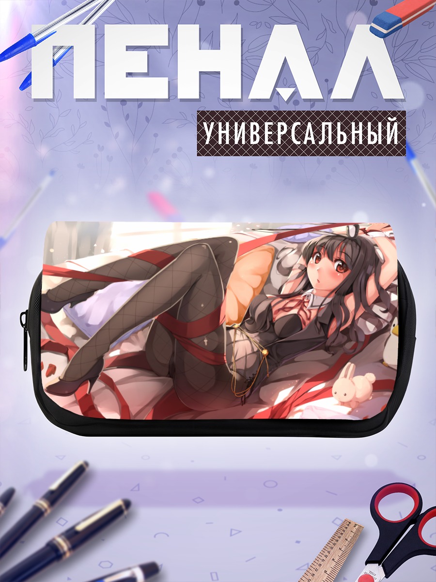Пенал-косметичка Заячья девушка в цветах