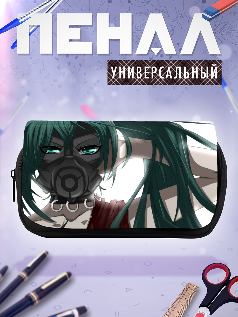 Пенал-косметичка Мику Хацунэ в маске