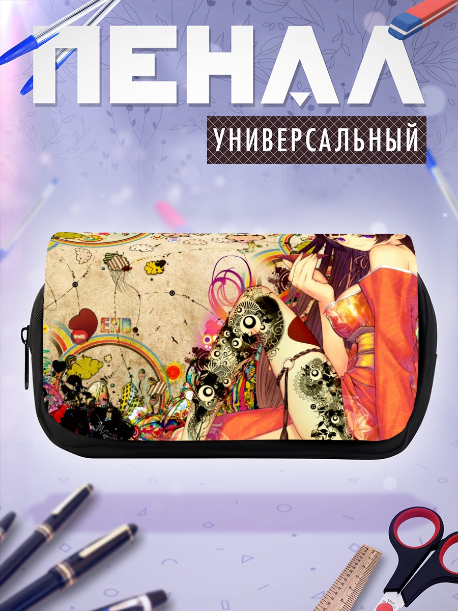 Пенал-косметичка Девушка в кимоно