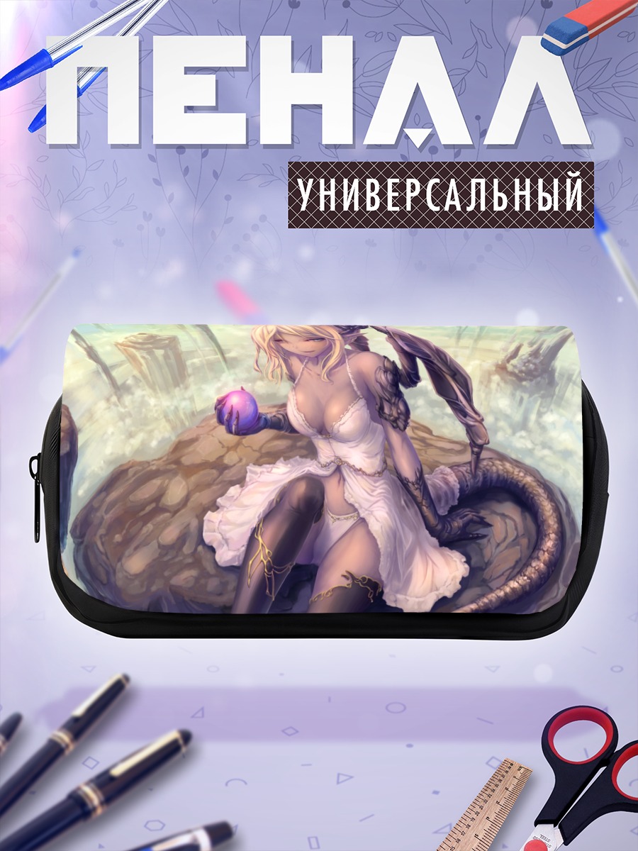 Пенал-косметичка Блондинка-демон в платье