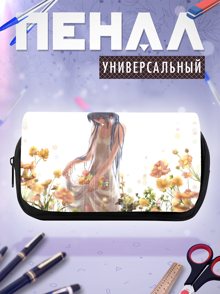 Пенал-косметичка Мику Хацунэ в цветах