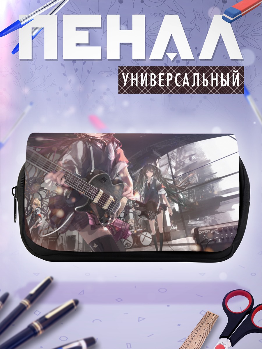 Пенал-косметичка Мику Хацунэ с гитарой