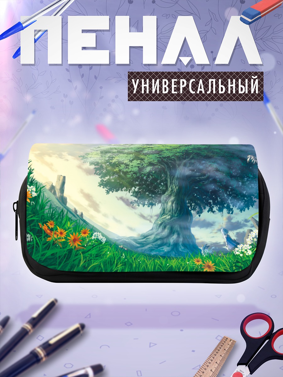 Пенал-косметичка Цветущий сад и дерево