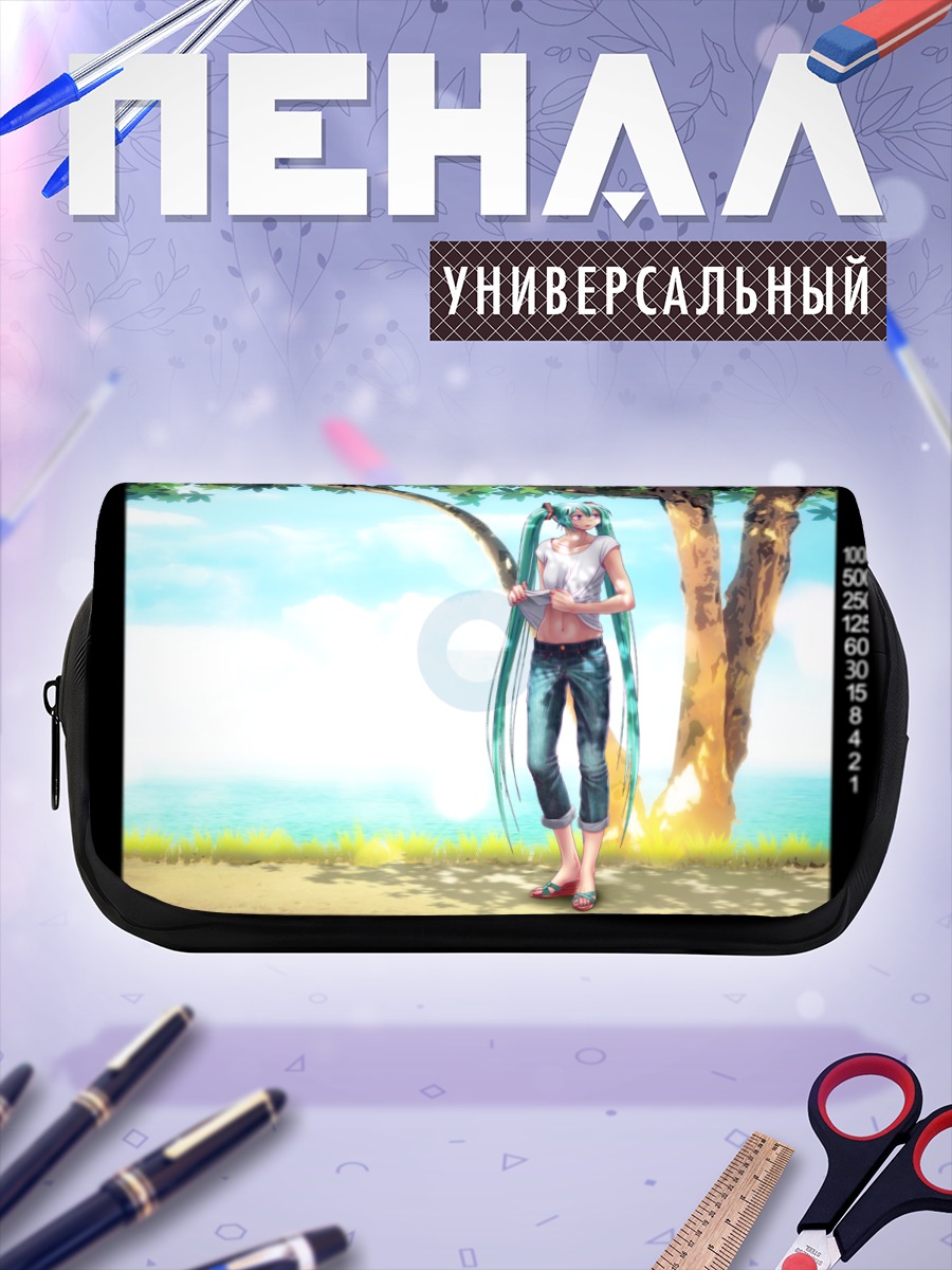 Пенал-косметичка Мику Хацунэ в парке