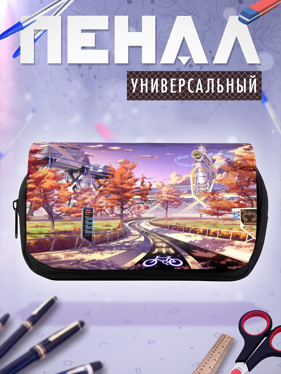Пенал-косметичка Япония будущего в сакуре