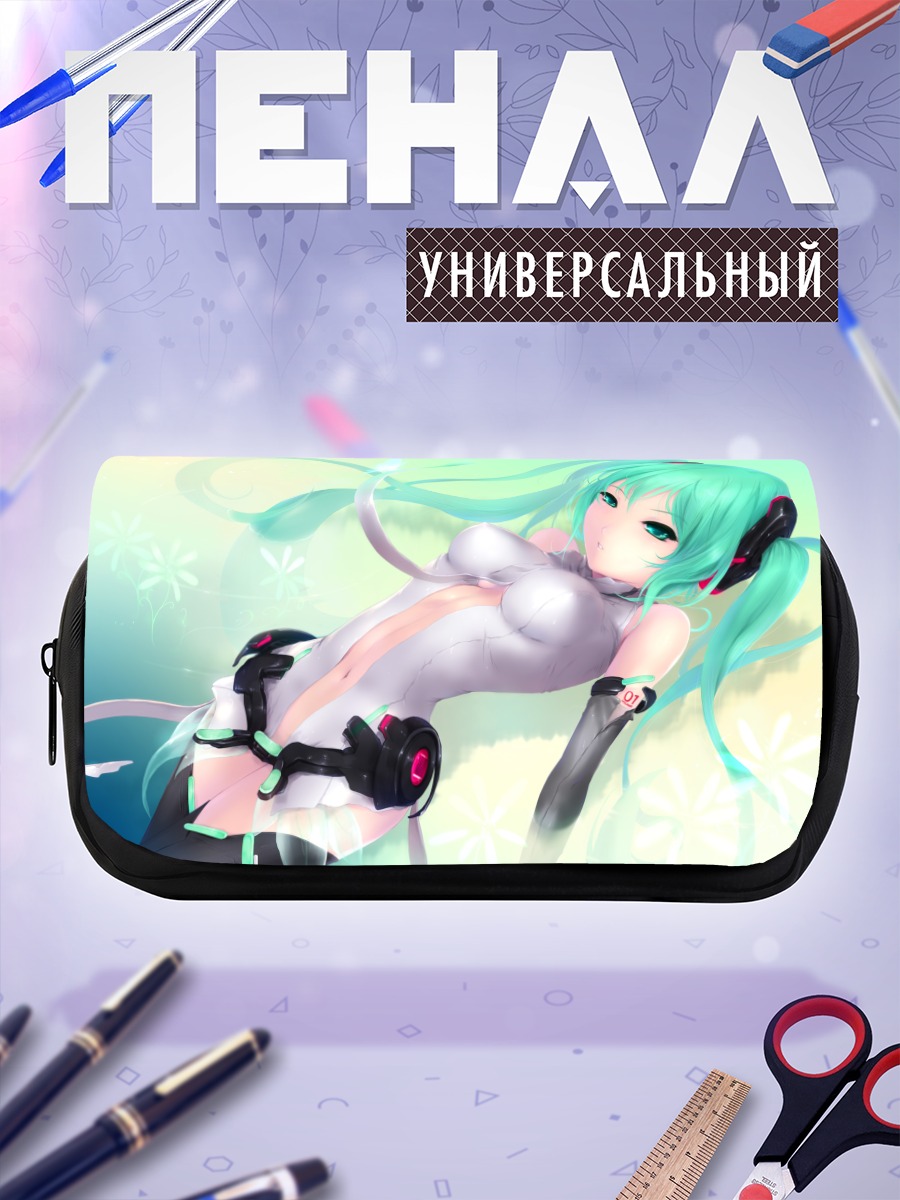 Пенал-косметичка Мику Хацунэ в белом
