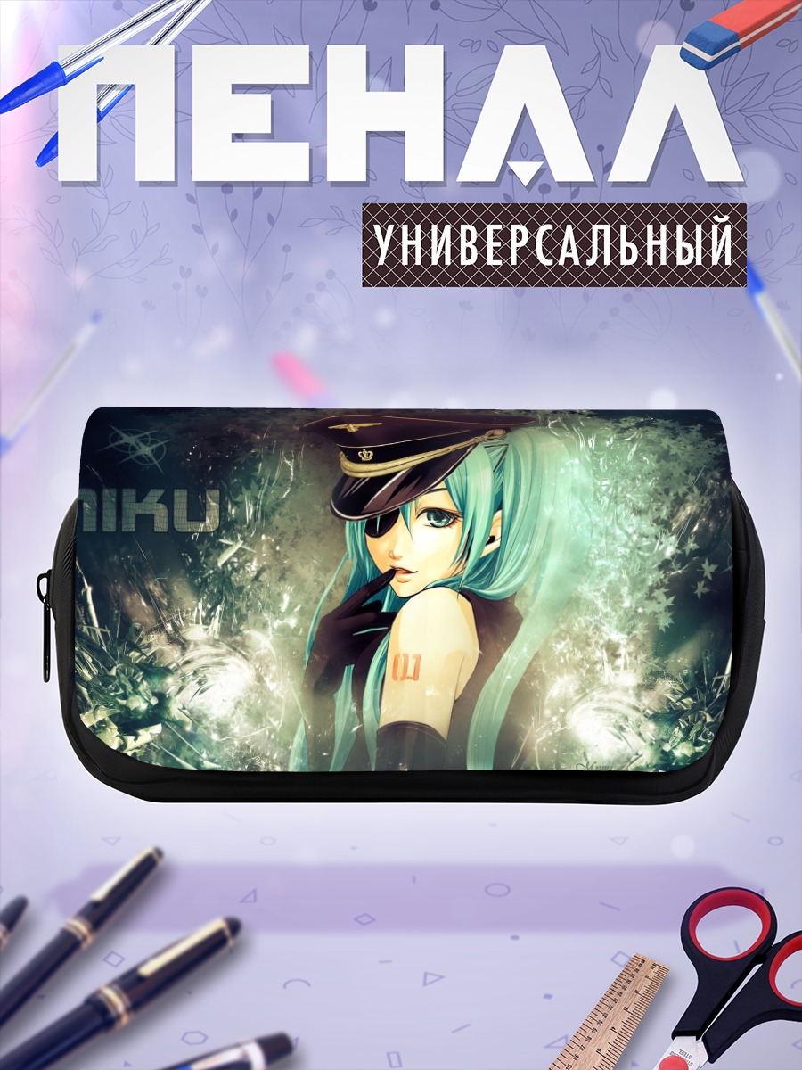 Пенал-косметичка Мику Хацунэ в фуражке