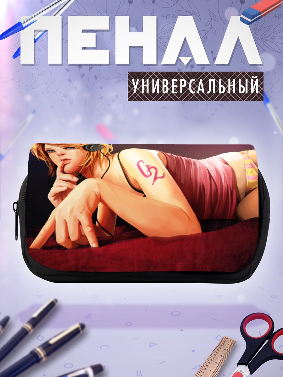 Пенал-косметичка Рин Кагамин в наушниках