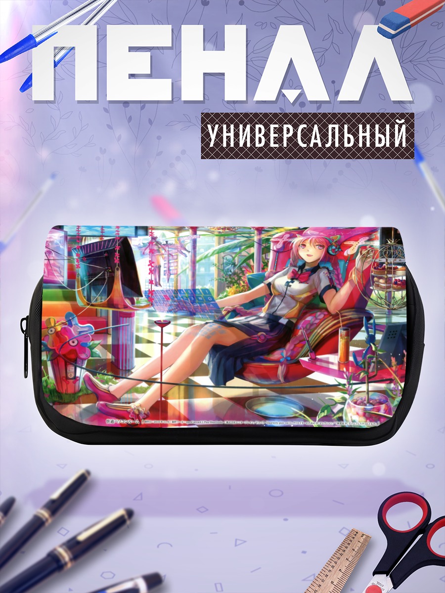 Пенал-косметичка Девушка в наушниках