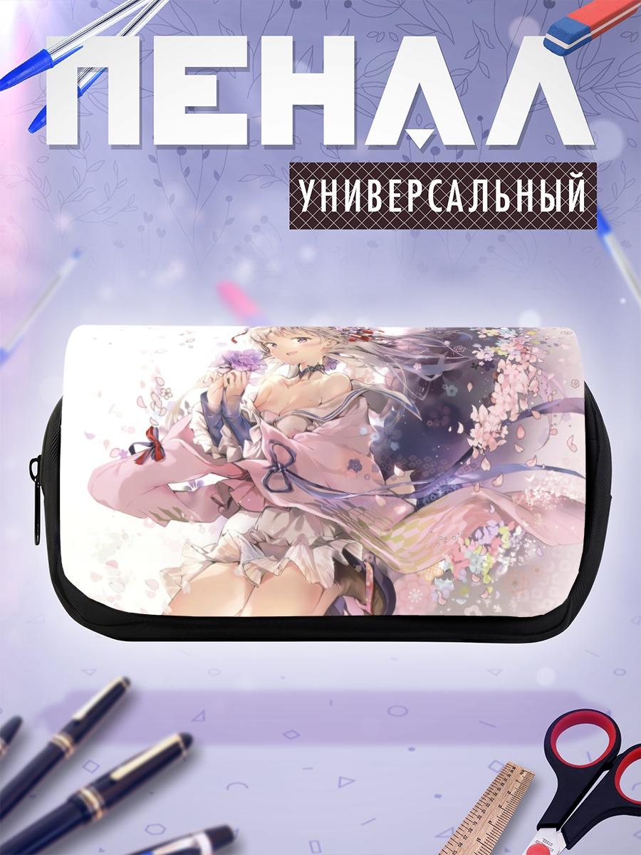 Пенал-косметичка Девушка в сакуре