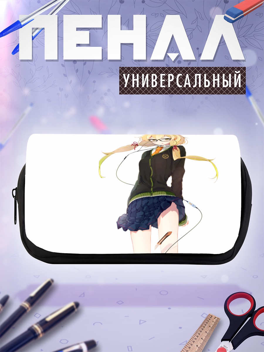 Пенал-косметичка Блондинка в наушниках