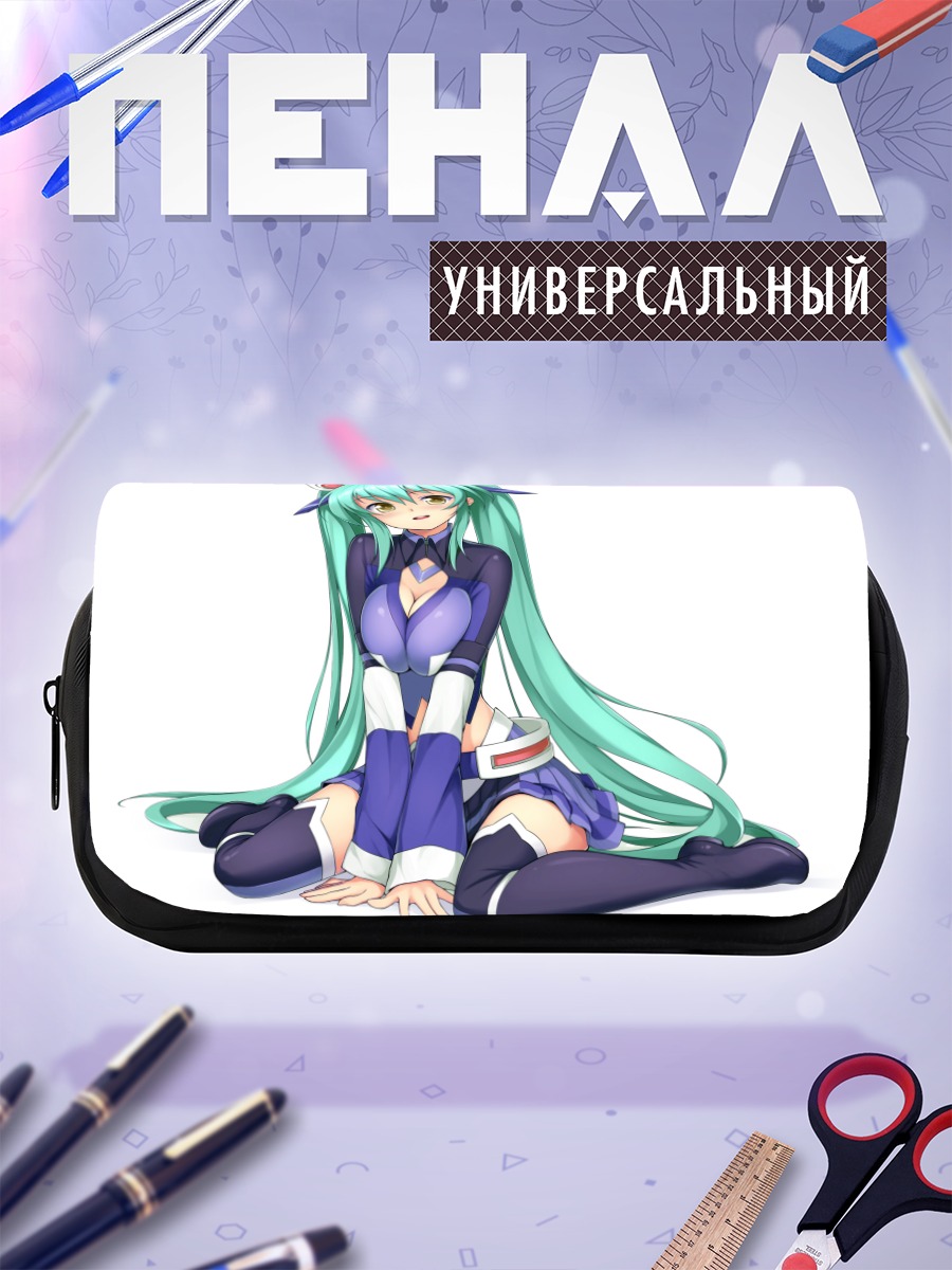 Пенал-косметичка Мику Хацунэ в синем