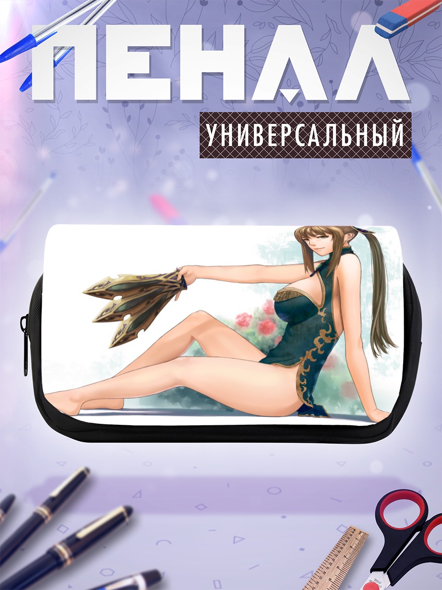 Пенал-косметичка Ван Юаньцзи в цветах