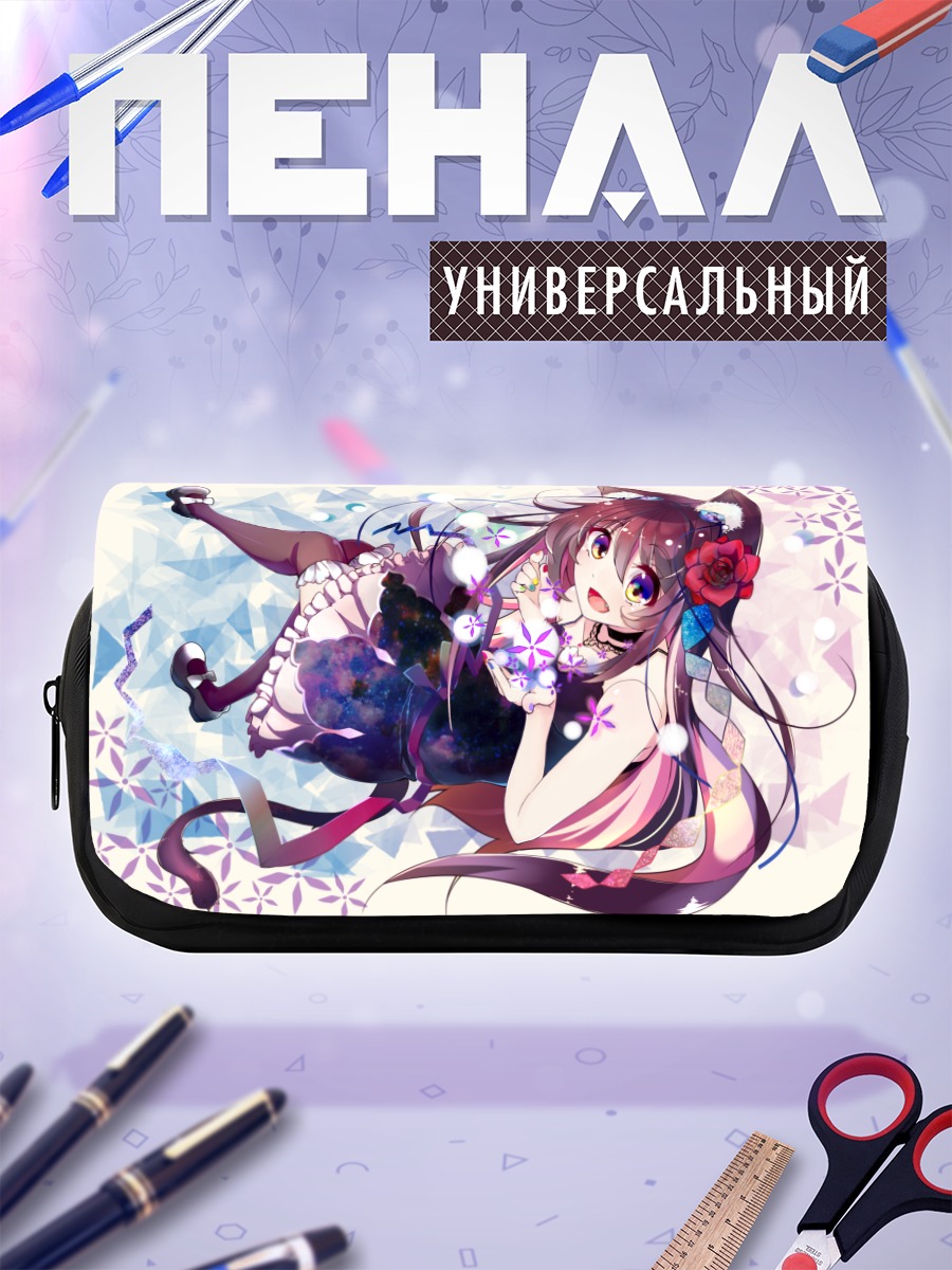 Пенал-косметичка Кошкодевочка в цветах