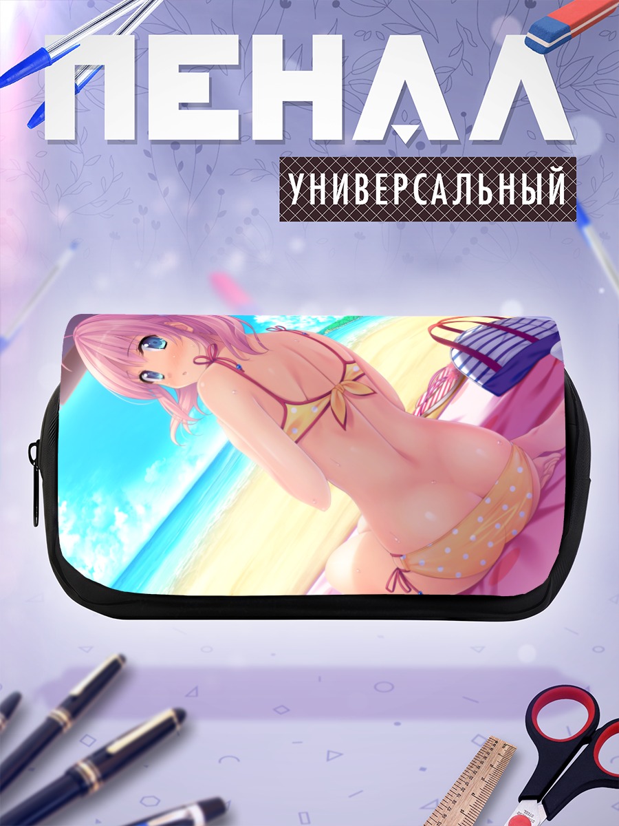 Пенал-косметичка Мику Хацунэ на пляже
