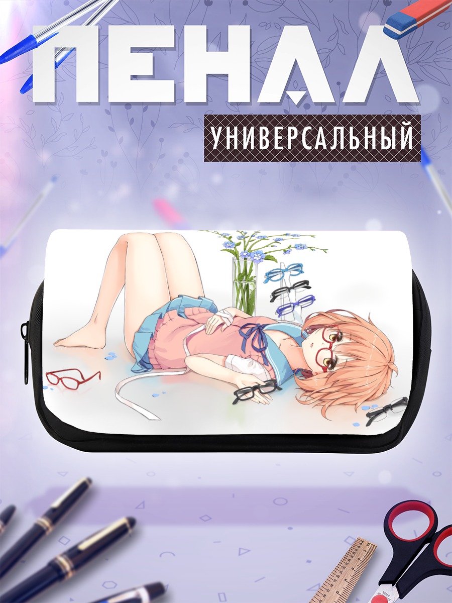 Пенал-косметичка Мирай Курияма с цветами